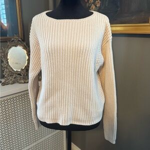VINCE Chunky Knit ribbed sweater oatmeal cream sweater M